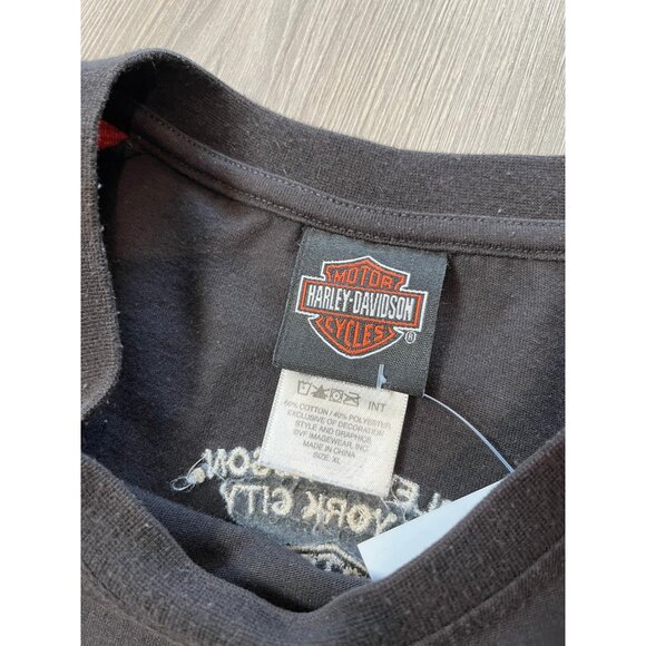 Harley Davidson Big Logo New York City Longsleeve Shirt XL - Picture 7 of 7